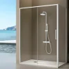 Mampara Frontal De Ducha 1 Fijo + Puerta Corredera Blanco Mate – Delta DE102 – Kassandra