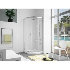 Mampara Semicircular De Ducha 2 Fijos + 2 Puertas Correderas – 400 CU130 -131 16 – Kassandra