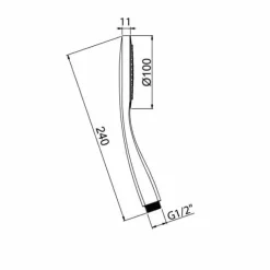 Maneral Ducha Slim 1 Funcion Diametro 130 Mm Cromo – 67530 – Galindo