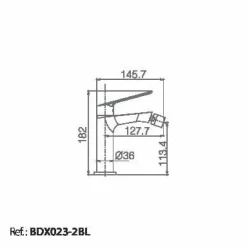 Monomando Bidé Luxor Blanco Mate – BDX023-2BL – Imex