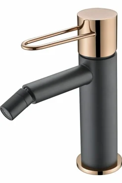Monomando Bidé Milos Negro Oro Rosa – BDY027-2NOR – Imex