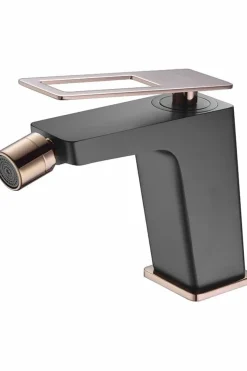 Monomando Bidé Suecia Negro Oro Rosa – BDC032-2NOR – Imex