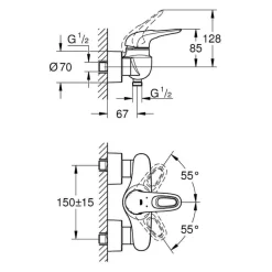 Monomando De Ducha – Eurostyle – Grohe