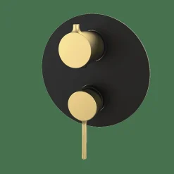 Monomando De Empotrar Con Desviador Negro Estilo Premium Colección TIME 47145427 – GRB Mixers