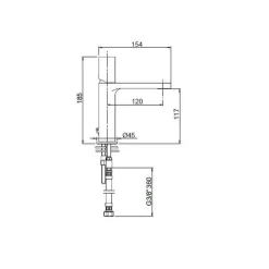 Monomando De Lavabo – Tube – AQG