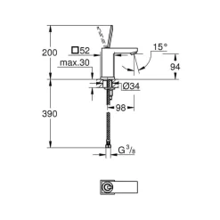 Monomando De Lavabo Tamaño M – Eurocube Joy – Grohe