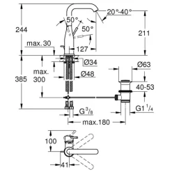 Monomando De Lavabo Tamaño L – Essence – Grohe