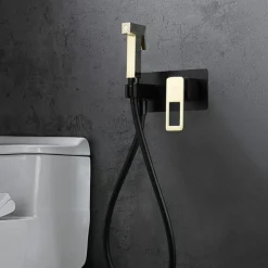 Monomando Empotrado Bidé Suecia Negro Oro – BDC032-5NGOLD – Imex