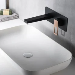 Monomando Empotrado Lavabo Suecia Negro Oro Rosa – BDC032-4NOR – Imex