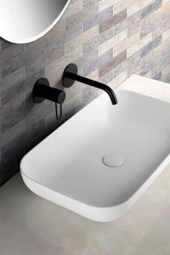 Monomando Empotrado Lavabo Milos Negro Mate – GLI019/NG – Imex