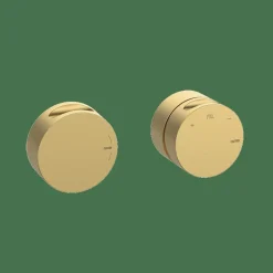 Monomando Horizontal 2/3 Salidas Internas Oro Cepillado Estilo Cool Colección INCOOL 90102107 – GRB Mixers