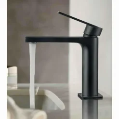 Monomando Lavabo Acabado Negro – Alpha – AQG
