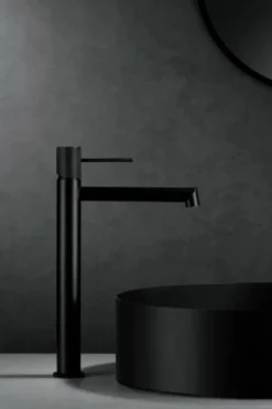 Monomando Lavabo Alto Line Negro Mate – BDD038-3NG – Imex