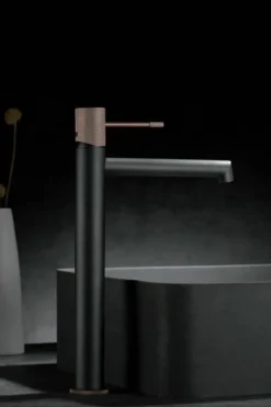 Monomando Lavabo Alto Line Gris Mate-champagne – BDD038-3GC – Imex