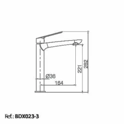 Monomando Lavabo Alto Luxor – BDX023-3 – Imex