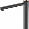 Monomando Lavabo Alto Milos Negro Oro Rosa – BDY027-3NOR – Imex