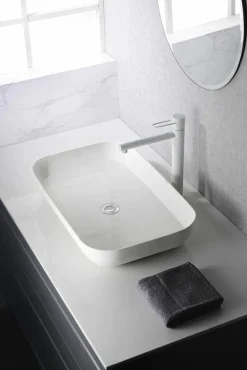 Monomando Lavabo Alto Milos Blanco Mate – BDY027-3BL – Imex