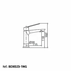 Monomando Lavabo Luxor Negro Mate – BDX023-1NG – Imex