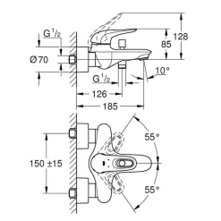 Monomando Para Baño Y Ducha – Eurostyle – Grohe