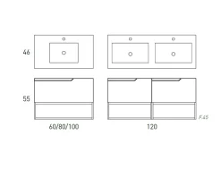 Mueble De 1 Cajón Y Un Hueco + Lavabo Ceramico Flat – Eleven – Visobath
