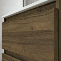Mueble De 2 Cajones Y 1 Puerta + Lavabo Ceramico Flat + Espejo Liso Sevilla – Box – Visobath