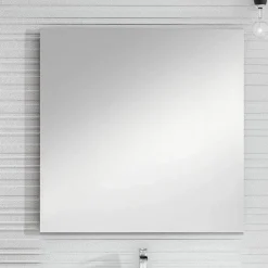 Mueble De 2 Cajones Y 1 Puerta + Lavabo Ceramico Flat + Espejo Liso Sevilla – Box – Visobath