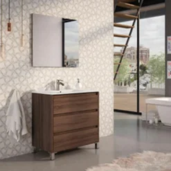 Mueble De Baño A Suelo 3 Cajones + Lavabo – Atenea – Banium