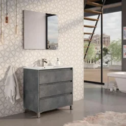 Mueble De Baño A Suelo 3 Cajones + Lavabo – Atenea – Banium