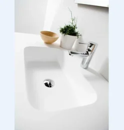Mueble De Baño Suspendido Dos Cajones Con Modulo Dos Huecos Y Encimera 1 Seno SolidCoat Surface Grosor 5 Cm – Serie Life – Baños10
