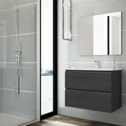 Mueble De Baño Suspendido 2 Cajones + Lavabo – Atlas – Banium