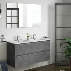 Mueble De Baño Suspendido 2 Cajones + Lavabo – Atlas – Banium