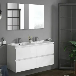 Mueble De Baño Suspendido 2 Cajones + Lavabo – Atlas – Banium