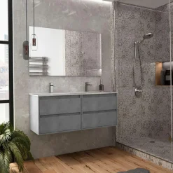Mueble De Baño Suspendido 2 Cajones + Lavabo – Atenea – Banium