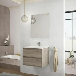 Mueble De Baño Suspendido 2 Cajones + Lavabo – Atenea – Banium