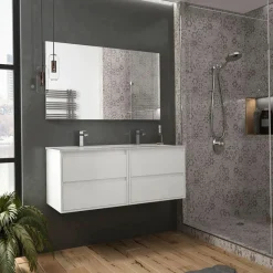 Mueble De Baño Suspendido 2 Cajones + Lavabo – Atenea – Banium