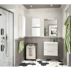 Mueble De Dos Cajones Suspendido Con Fondo Reducido 35 Cm – Fussion Line – Salgar