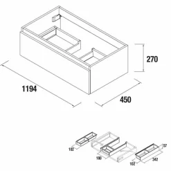 Mueble Suspendido 1 Cajón – Spirit – Salgar