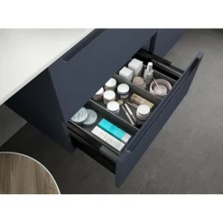 Mueble Suspendido 2 Cajones Con Patas Decorativas, Acabado Macchiato Y Lavabo Porcelana Veneto – Monterrey – Salgar