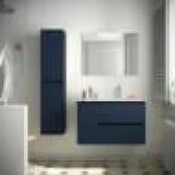 Mueble Suspendido 2 Cajones Y 1 Puerta Con Lavabo 850 Mm Coqueta Izquierda – Noja – Salgar