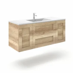 Mueble Suspendido 2 Cajones + 2 Puertas Compacto + Encimera Ceramica Center, Alta Calidad – Lineal – Urban – Aja