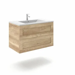 Mueble Suspendido 2 Cajones + Encimera Ceramica Center, Compacto Alta Calidad – Lineal – Urban – Aja