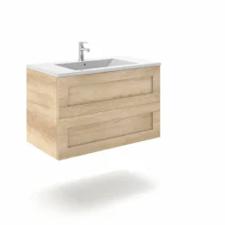 Mueble Suspendido 2 Cajones + Encimera Ceramica Center, Compacto Alta Calidad – Lineal – Urban – Aja