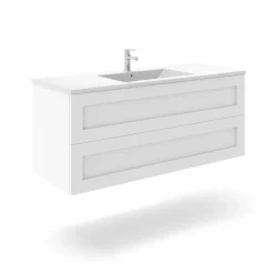 Mueble Suspendido 2 Cajones + Encimera Ceramica Center, Compacto Alta Calidad – Lineal – Urban – Aja