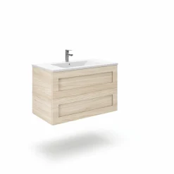 Mueble Suspendido 2 Cajones + Encimera Ceramica Center, Compacto Alta Calidad – Lineal – Urban – Aja