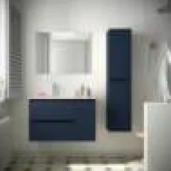 Mueble Suspendido 2 Cajones Y 1 Puerta Con Lavabo 855mm Coqueta Derecha – Noja – Salgar