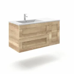 Mueble Suspendido 2 Cajones + Puerta Derecha O Izquierda + Encimera Ceramica Center, Compacto, Alta Calidad – Lineal – Urban – Aja