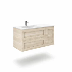 Mueble Suspendido 2 Cajones + Puerta Derecha O Izquierda + Encimera Ceramica Center, Compacto, Alta Calidad – Lineal – Urban – Aja
