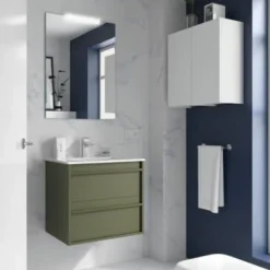 Mueble Suspendido 2 Cajones Y Lavabo De Porcelana – Attila – Salgar