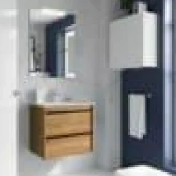 Mueble Suspendido 2 Cajones Y Lavabo De Porcelana – Attila – Salgar
