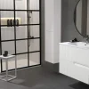 Mueble Suspendido 2 Cajones Frente Fresado Liso De MDF 22 Mm Acabado Blanco + Lavabo Cerámico Grosor 1,7 Cm Blanco Brillo – Maná – DP Baños